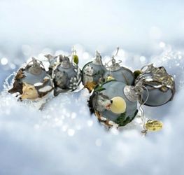 Bradford Exchange Eyes of the Wild Wolf Ornament Collection Lot of 7 2000