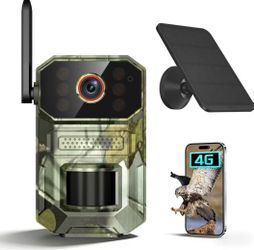 4G LTE Cellular Solar Video Doorbell, SIM Card Included, No WiFi Required, 1080P Full HD, PIR & AI Motion Detection, Waterproof, 2-Way Audio, Night Vi