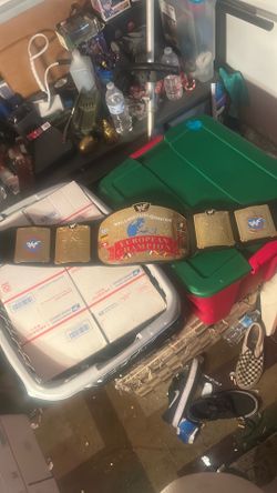 WWF European championship title belt
