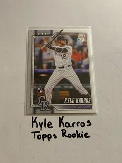 Kyle Karros Colorado Rockies 3rd Baseman Topps Rookie Card.