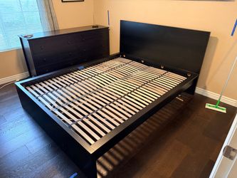 Black IKEA Malm Bed Frame - Queen