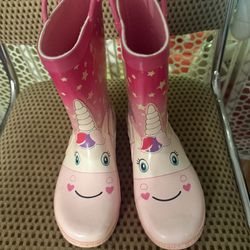 Little Girl, Rain Boots Size 3