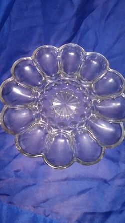 Indiana Glass Deviled Egg Serving Platter