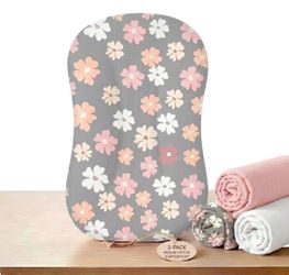 3 Pack Muslin Baby Lounger Cover Compatible with Snuggle Me-Floral