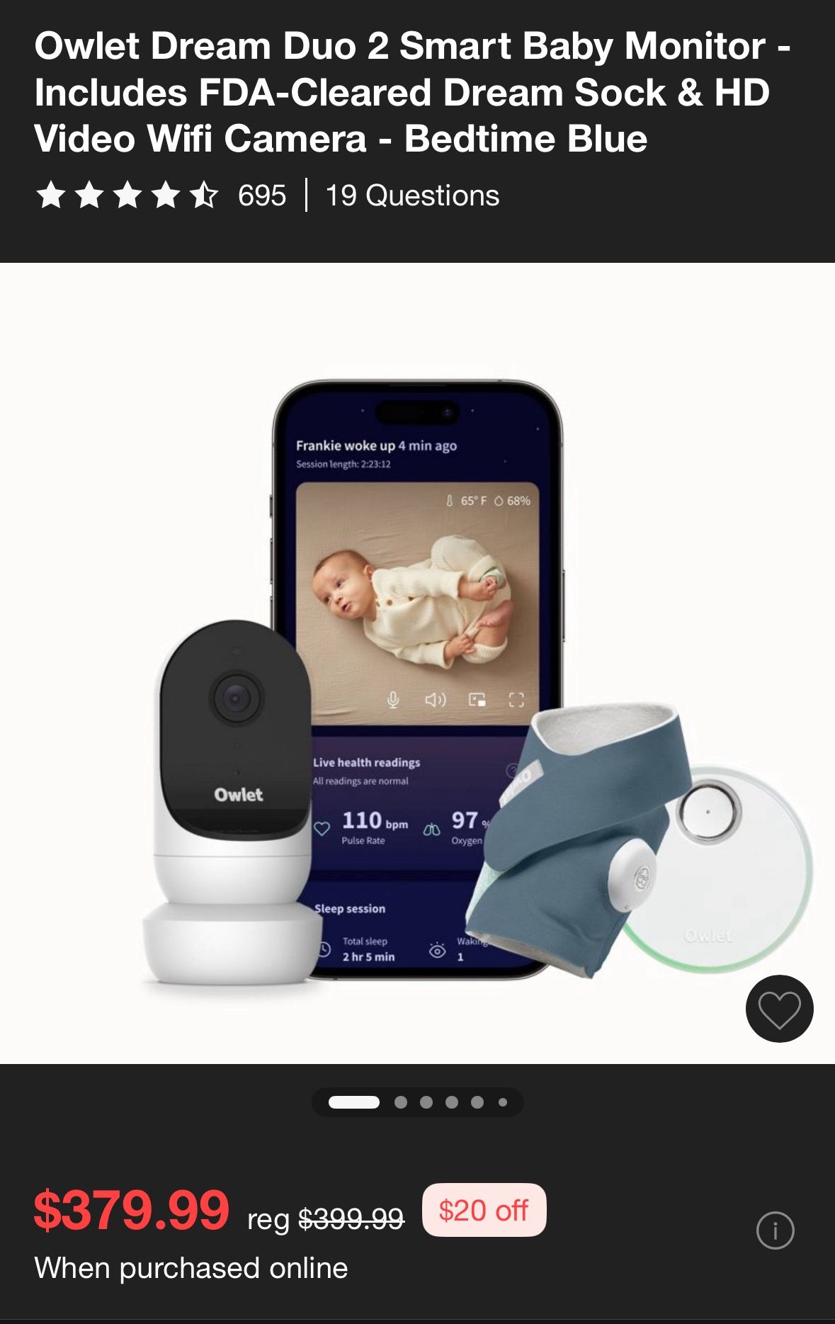 Owlet Camera And Sock