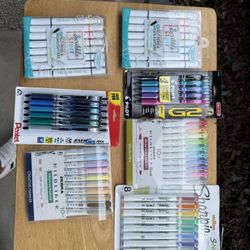 Variety of Pens, Markers, And Highlighters 