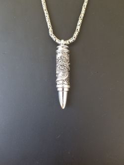 925  STERLING SILVER NECKLACE  DRAGON  Bullet.