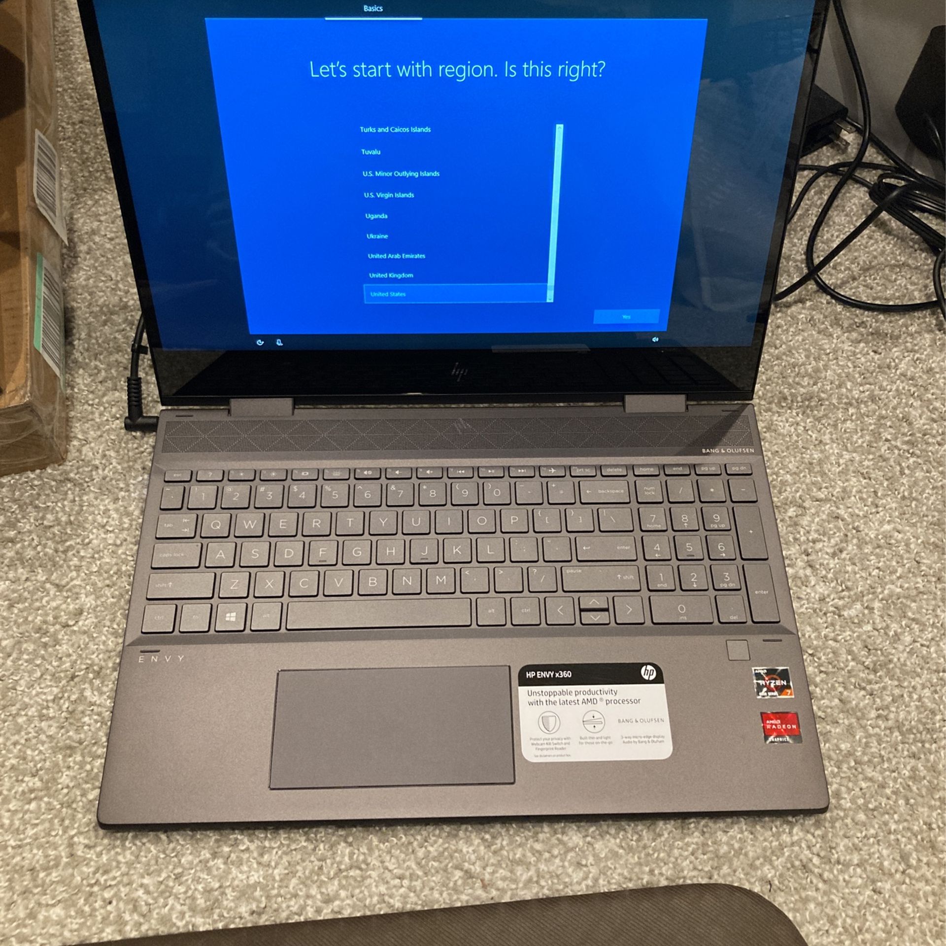 HP Envy x360 in Laptop AMD Ryzen 4700U, 8GB RAM, 512GB SSD