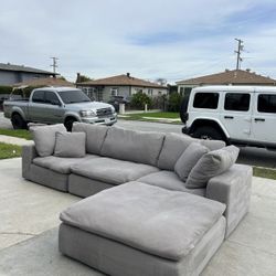 Free Delivery 🚛 Modular Gray Cloud Couch Sofa Sectional