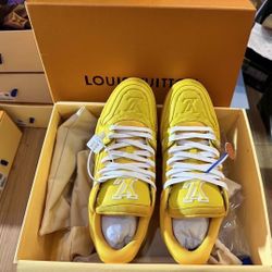Classic trainer yellow low-top sneakers