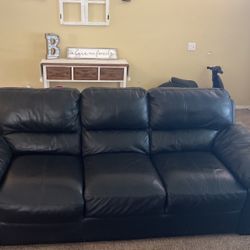 Leather Couches And Leather Love Seat 