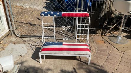 Vintage wrought iron Prayer Bench