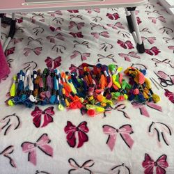 embroidery floss, all of the colors, and the second picture are needle pins and cutting scissors.