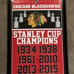 Framed Chicago Blackhawks Poster