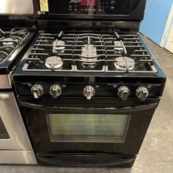 LG black 5 burner range stove 