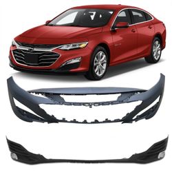 Pick Up Front Bumper Cover UPPER & LOWER LIP Splitter For (contact info removed)0 2021 DEFLECTOR Chevrolet Malibu chevy