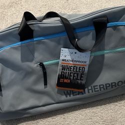 Weatherproof 22" Gray Wheeled Duffle Bag