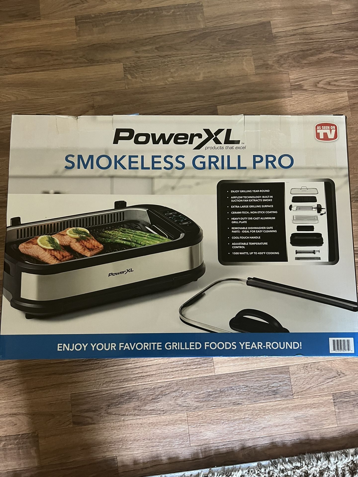 PowerXL Smokeless Grill with Tempered Glass Lid and Turbo Speed Smoke