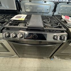 Samsung Gas Range Stove Slide-in With Smart Dial And Air Fry New Scratch And Dent With 6months Warranty 