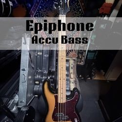 Epiphone — 1996 — AccuBass (P-Bass Style) — Sunburst