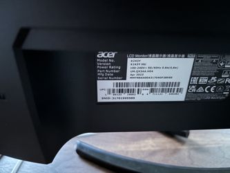 acer K243Y - 24" Monitor Full HD 1920x1080 IPS 75Hz 1ms 250Nit HDMI