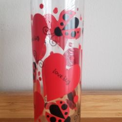 Vintage Indiana Glass Lovebug Heart Vase 