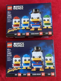 Lot 2 LEGO Brickheadz Disney Ducktales 40477 Scrooge McDuck Louie Huey & Dewey
