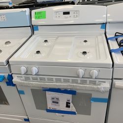 New Scratch And Dent GE Gas Range In White 1 Year Warranty 