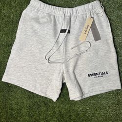 Essentials Fear of God light oatmeal sweat shorts size medium