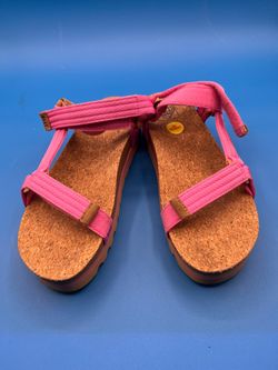 Reef women’s pink/brown strappy slip on