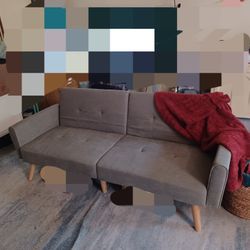Futon Couch Bed W/ Adjustable Backrest