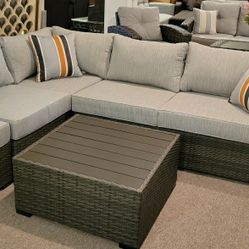 Outdoor Sectional + Coffee Table