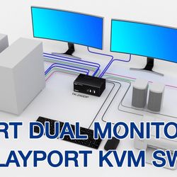 KVM Switch - Two Monitors, One Mouse 