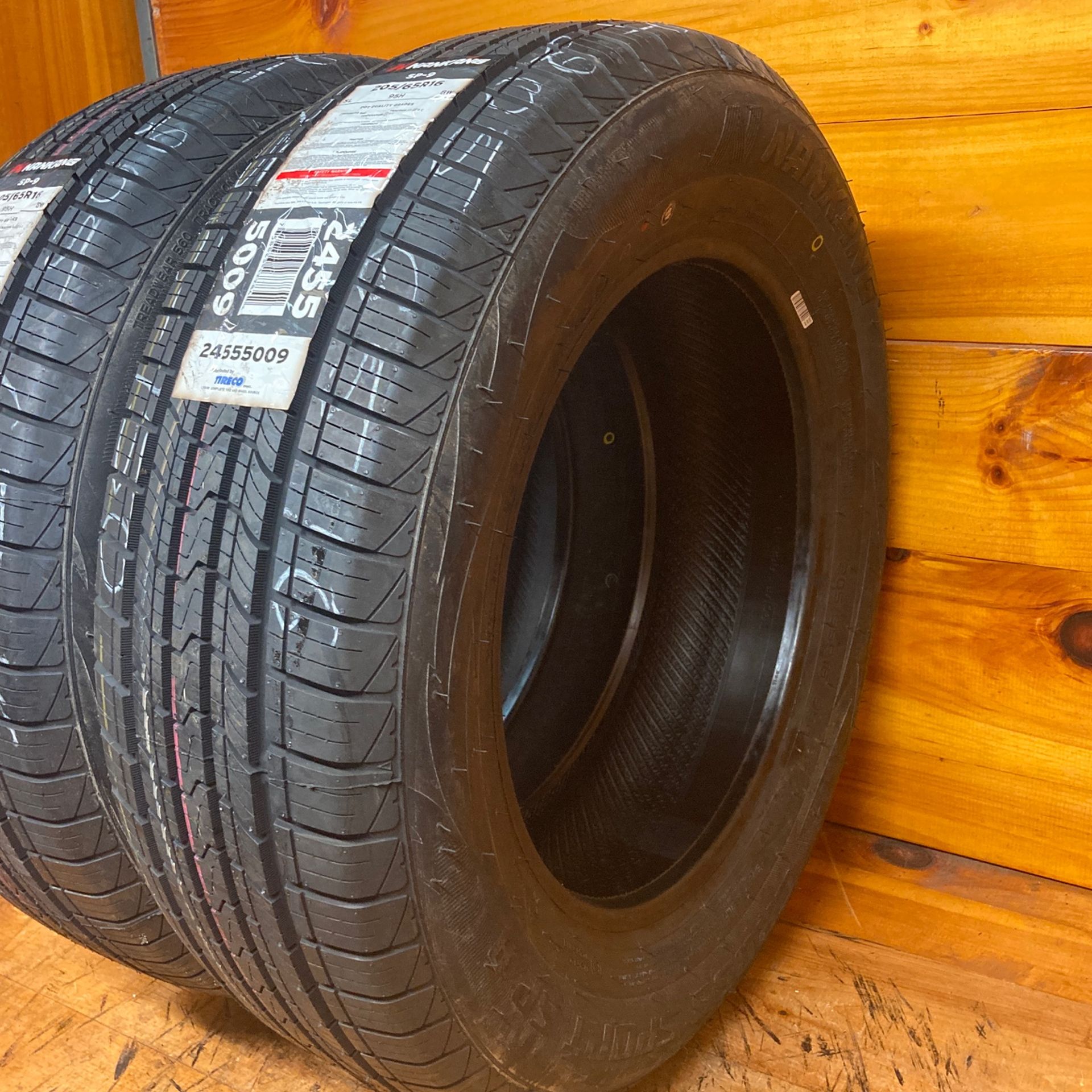 Brand New Pair 2 Tires 205-65-16 Nanking Like New Stock 756-150