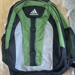New Adidas Student Backpack Black Green Gray