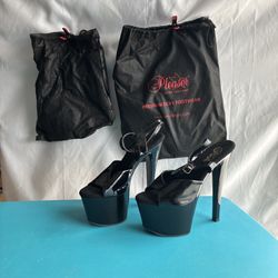 Pleaser SKY-309 Patent Leather 7”  Heels Size 8 