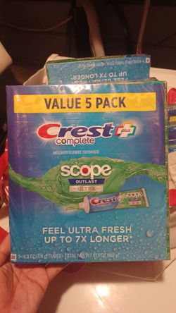 5 pack Crest toothpaste $8 each pack