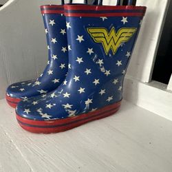 Wonder Woman 🌷Toddler Girl Rain Boots Sz 10 C