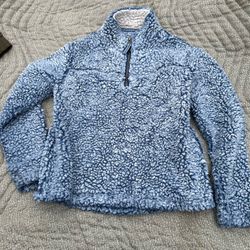 Original Weatherproof Vintage Children’s Sherpa Faux Fur Pull-Over Jacket - Size 10/12