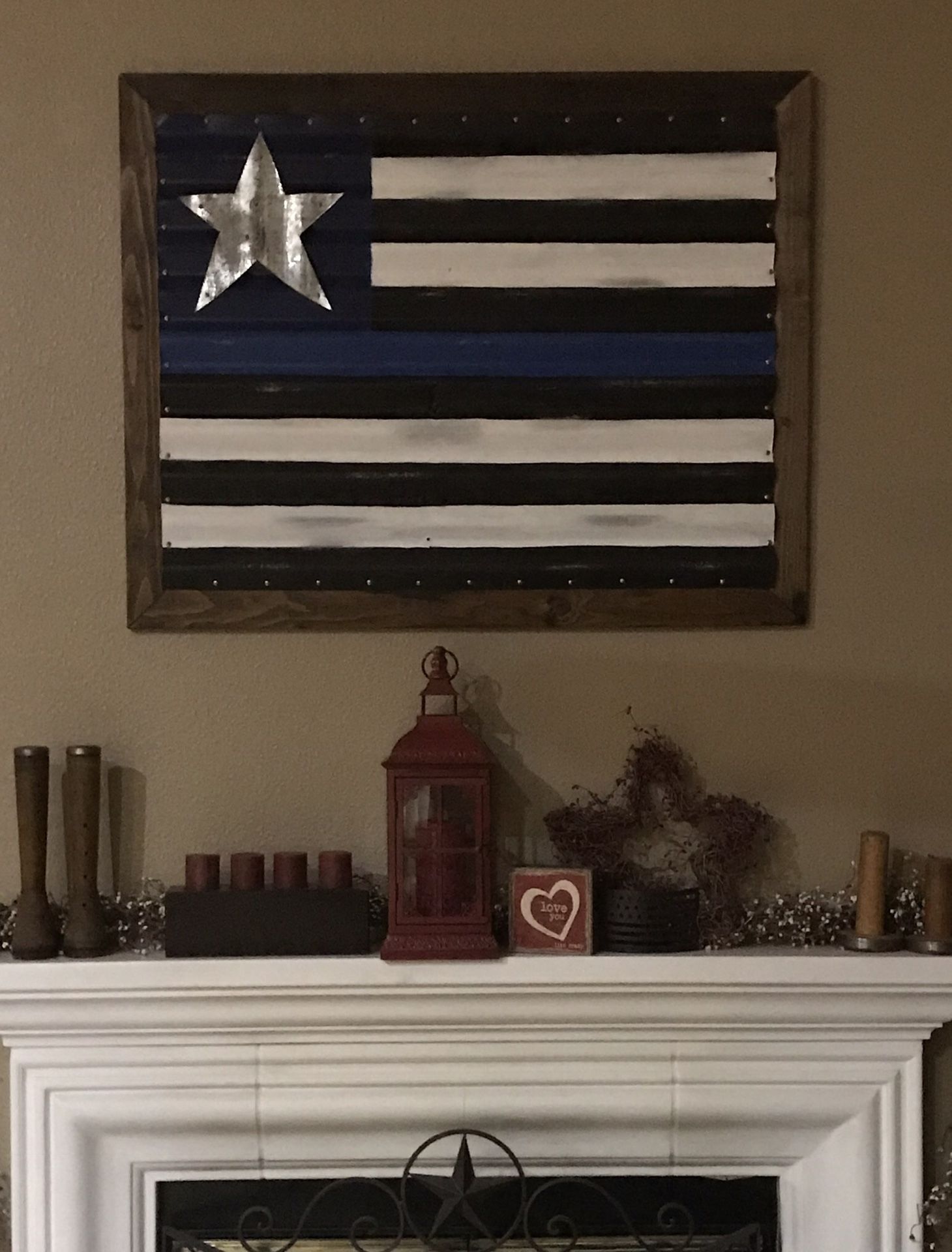 Rustic Blue Lives Matter Flag