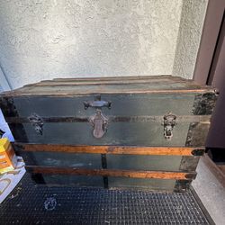 Old Wooden Chest Trunk