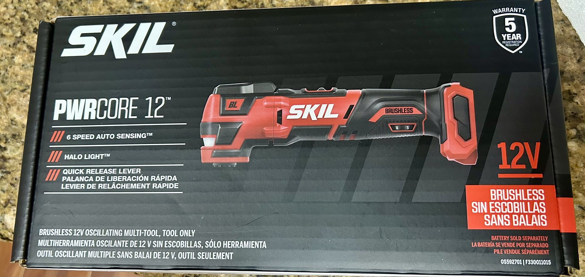 SKIL PWR CORE 12-volt Cordless Brushless Variable speed 40 -Piece Oscillating Multi-Tool (Battery Not Included)