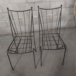 Modernist Italian Iron Garden Chairs, 1960s, Set Of 2