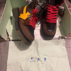 Off-White Boots Size 9 Mens Brown suede