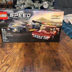 Lego Speed Champions Chevrolet Corvette C8.R Race Car And 1969 Chevrolet Corvette 