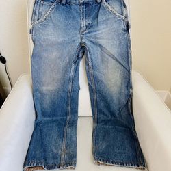 Duluth Trading Carpenter Pants 32x28 gray & 32x30 blue denim