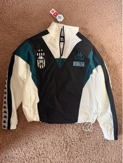 Vintage Kappa white black green jacket