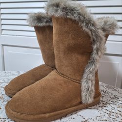 Fabulous Womens Bearpaw Sheila Suede Plush Winter Boots US SZ-7