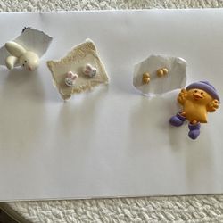 Hallmark & Avon  Easter Girl Retired Pins & Earrings 