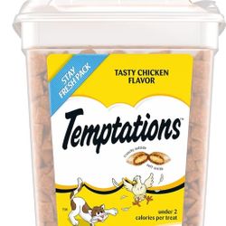 Temptations Classic Crunchy and Soft Cat
Treats Tasty Chicken Flavor, 30 oz. Tub